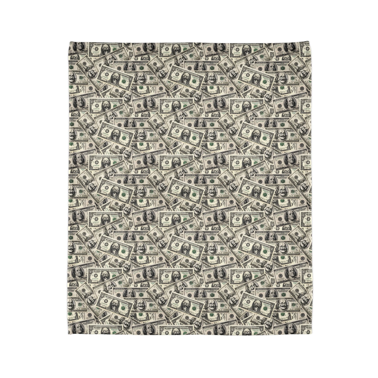 Soft Dollar Pattern Blanket