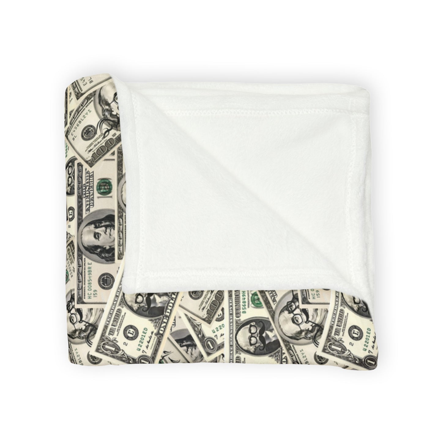 Soft Dollar Pattern Blanket