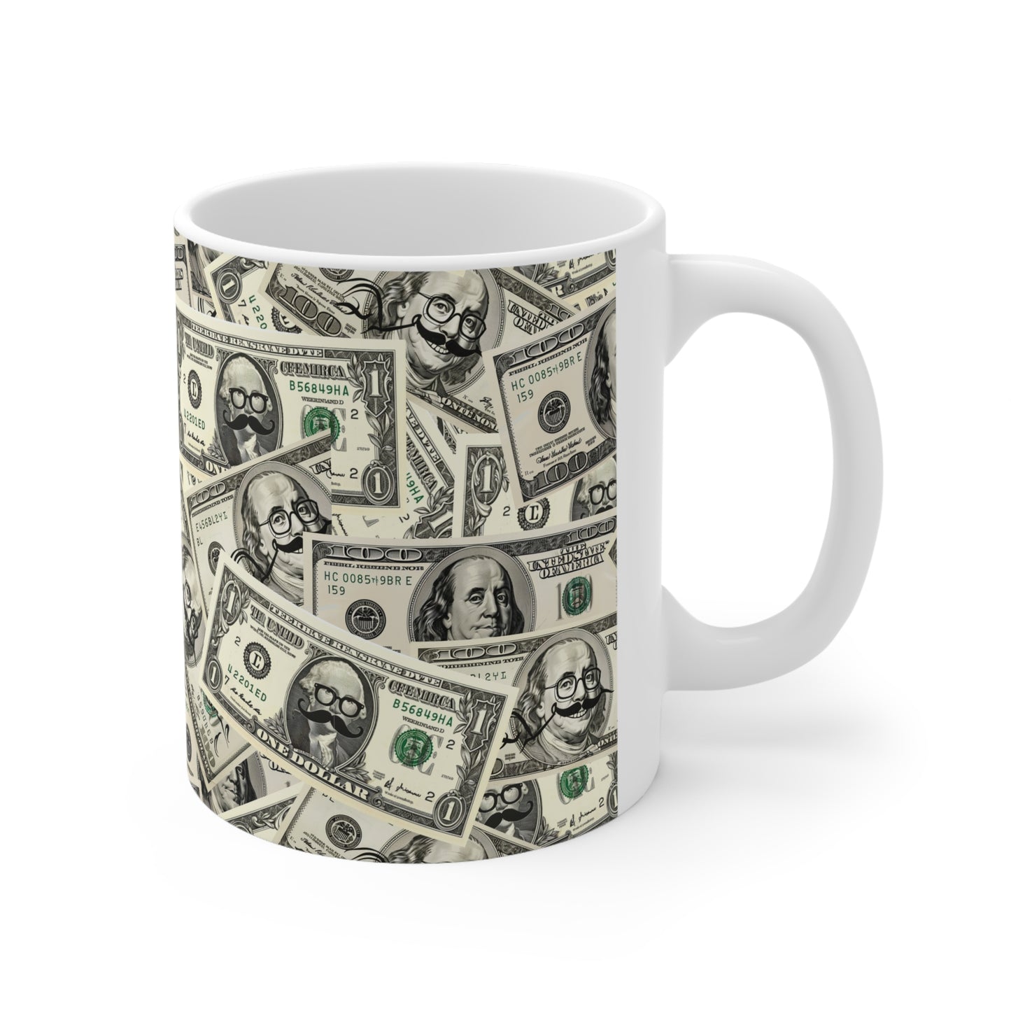 Dollar Pattern Mug, 11oz, 15oz UK/EU