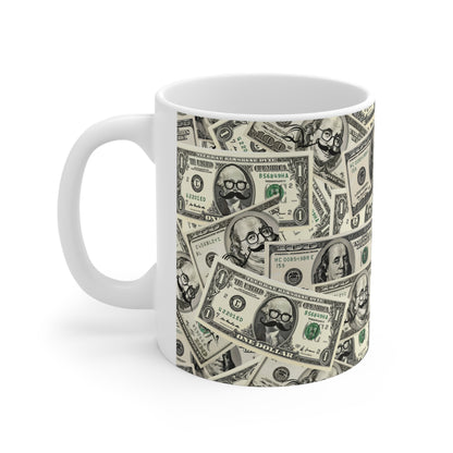 Dollar Pattern Mug, 11oz, 15oz UK/EU