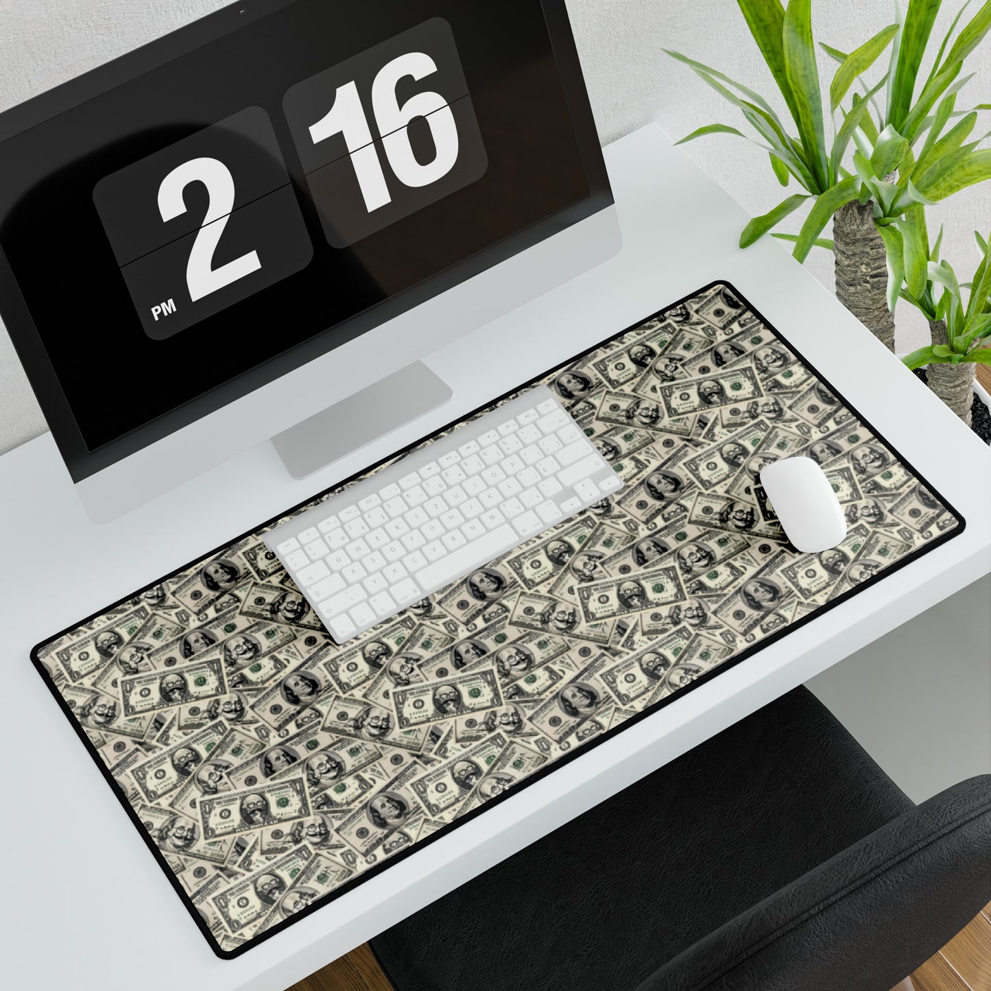 Dollar Pattern Premium Desk Mat