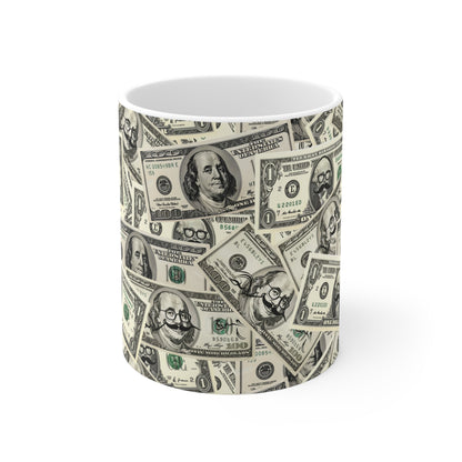 Dollar Pattern Mug, 11oz, 15oz UK/EU