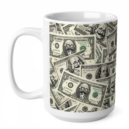 Dollar Pattern Mug, 11oz, 15oz UK/EU