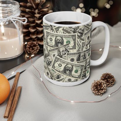 Dollar Pattern Mug, 11oz, 15oz UK/EU